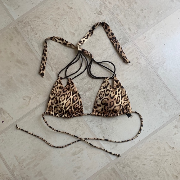 Victoria Secret Leopard Print Bikini Top, XS - Picture 1 of 4